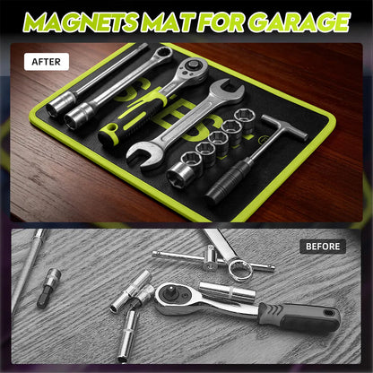 SEESE 3PC Flexible Magnetic Tool Mat & Tray Holder - Magnetic Tool Tray, Flexible Magnetic Mat, PVC & Non-Slip for Garage Workshop, Auto Repair Tools fathersdaygiftideas fathersdaygift - image 11
