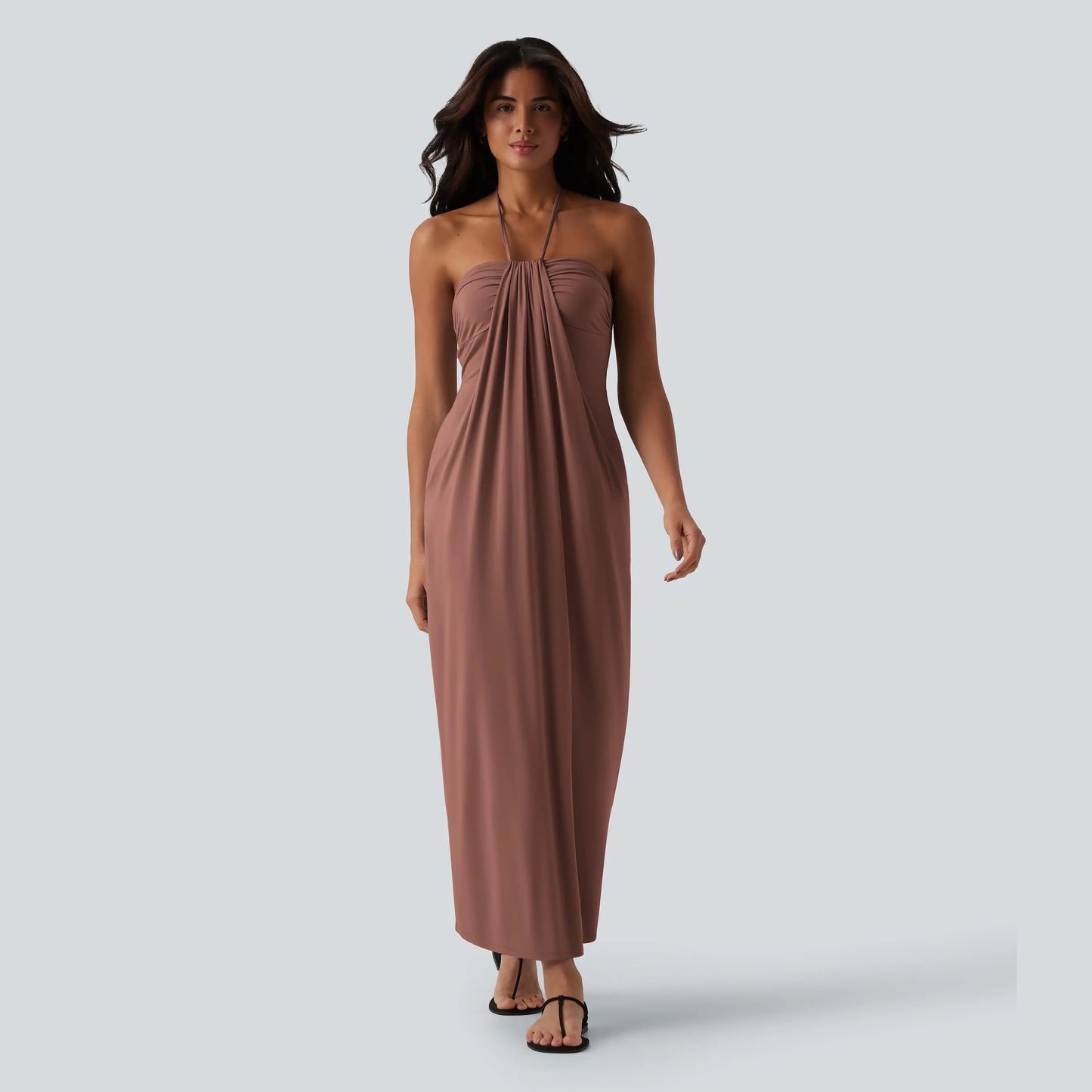 Halara Halter Tie Back Maxi Dress with Pockets - image 15
