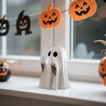 👻 Spooky Resin Middle Finger Ghost Statue☠️