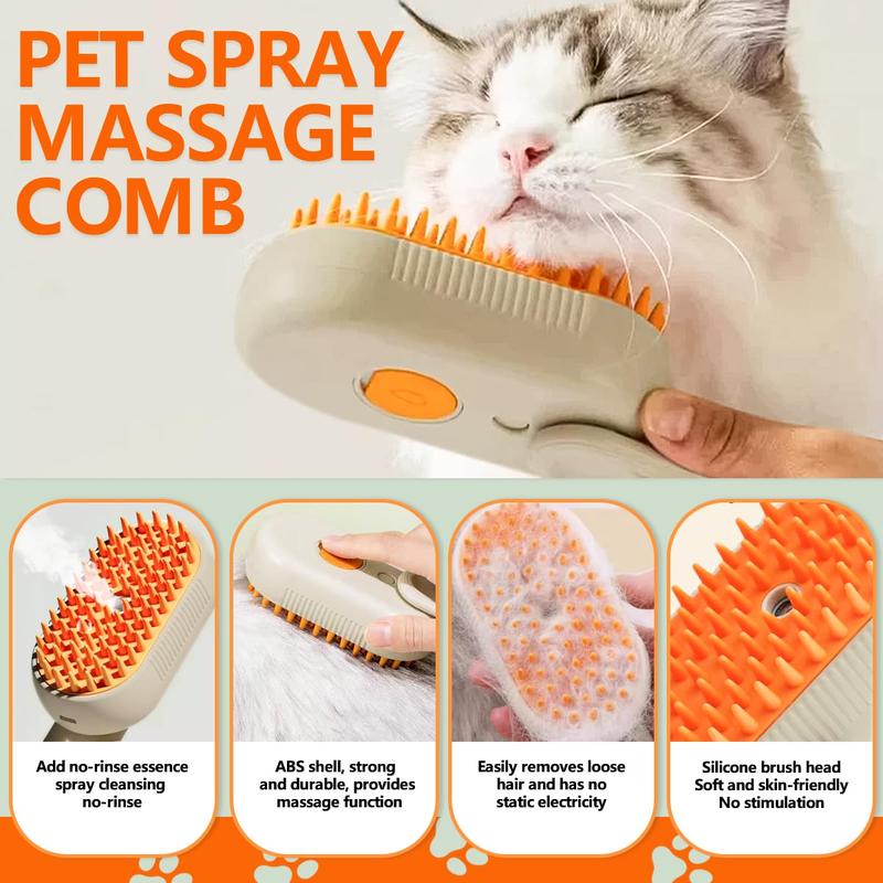 🔥Pet Steam Brush,Cat Dog Hair Remover