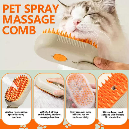 🔥Pet Steam Brush,Cat Dog Hair Remover