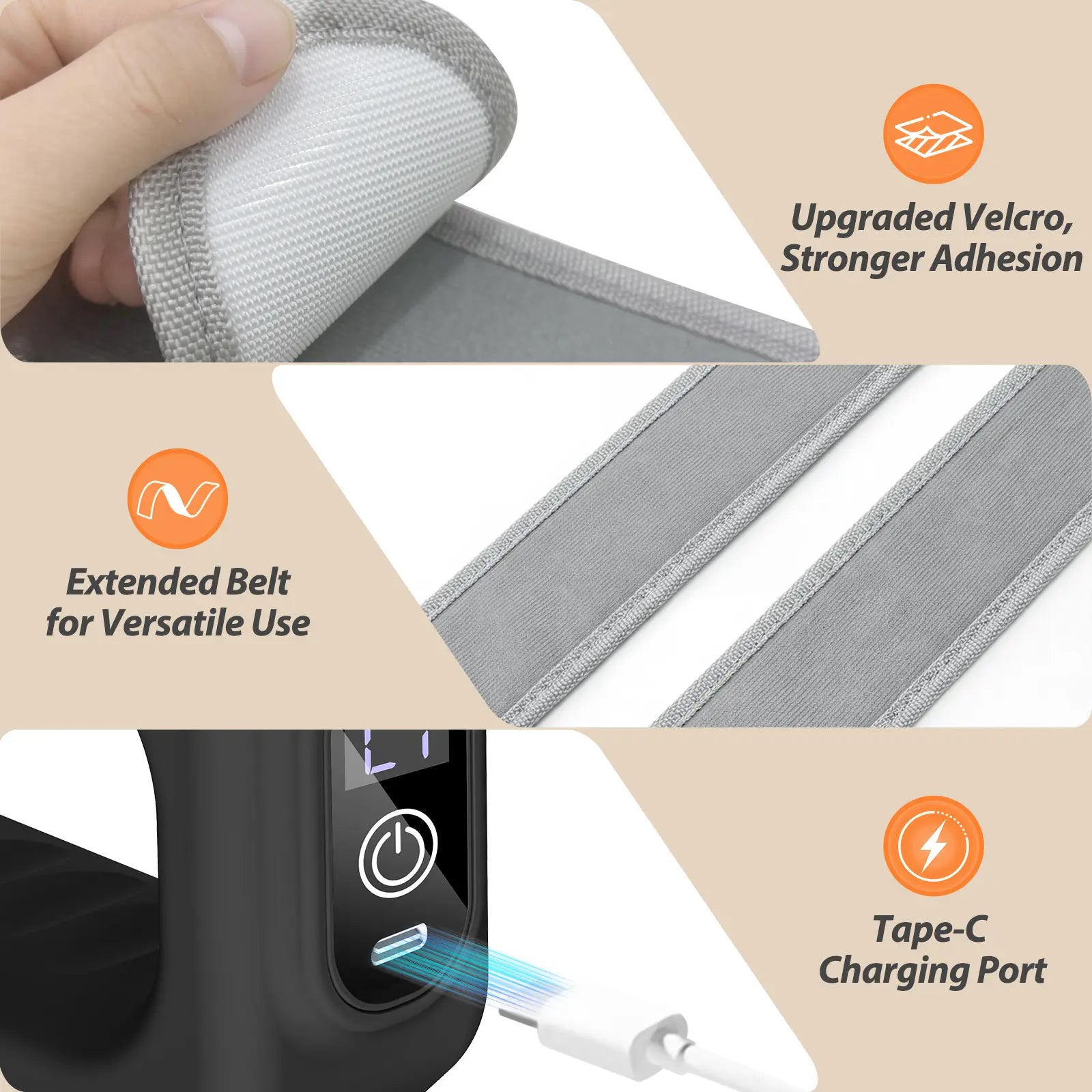 ADDWIN 2026 New Fascia Ring R10 Mini Muscle Recovery Fascia Device upgraded adjustable strap fits Up to 55in waist, Cordless Rechargeable, Designed for Waist & Back Muscle Recovery portable massager parents gift summervibes - image 9