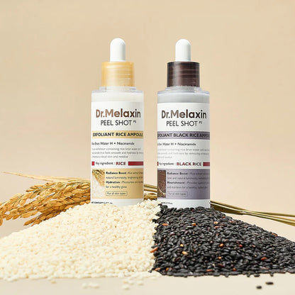 Peel Shot Glow Rice Ampoule Duo - Serums for Brightening, Exfoliating, and Moisturizing-LYH
