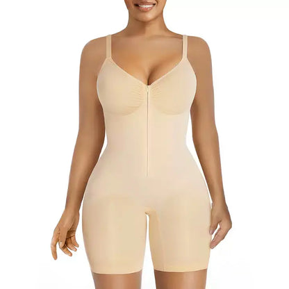 SHAPERX Shapewear for Women Tummy Control Bodysuits Zip-Up Comfort Ultra Stretch Fabric Customizable Fit Breathable Mesh Design Comfortable Fit - image 8